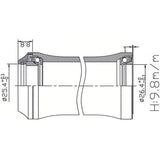 Tecora Ball Header 1 Zoll GEINTEG. 45x45 26.4 Cartg.Zwart