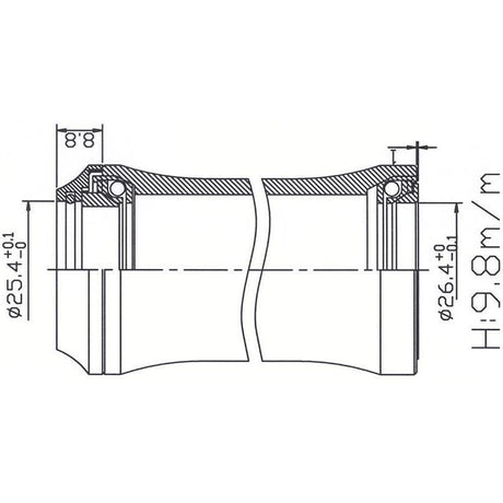 Tecora Ball Header 1 Zoll GEINTEG. 45x45 26.4 Cartg.Zwart