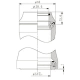 Tecora E Ball Head Set Gazelle 1 1 8 1 1 4 Campa FIT GINGEGEGE. 45-45