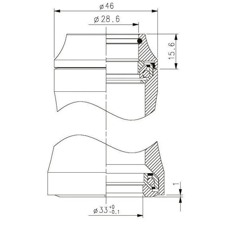 Tecora E Ball Head Set Gazelle 1 1 8 1 1 4 Campa FIT GINGEGEGE. 45-45