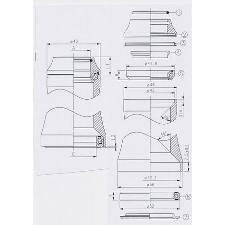 Tecora e Balnem Head Ahead1 1 8 1 2 Zoll Integr.45-45 Schwarz