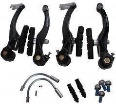 V-Brake Rem-Set Black Front + Heck vollständig