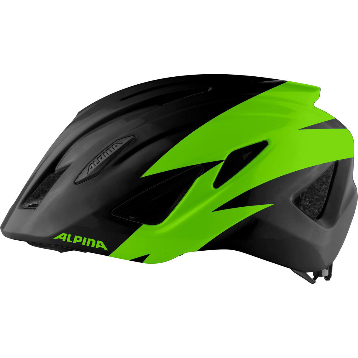 Alpina Sports Kinderhelm Pico 50-55 glänzend schwarz grün