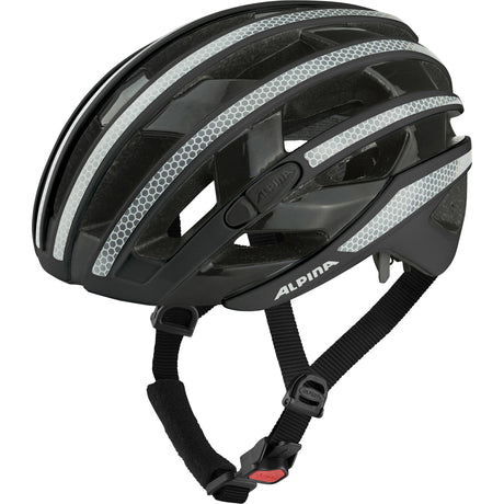Alpina Sport-Rennhelm Ravel reflektierend 51-56 glänzend schwarz