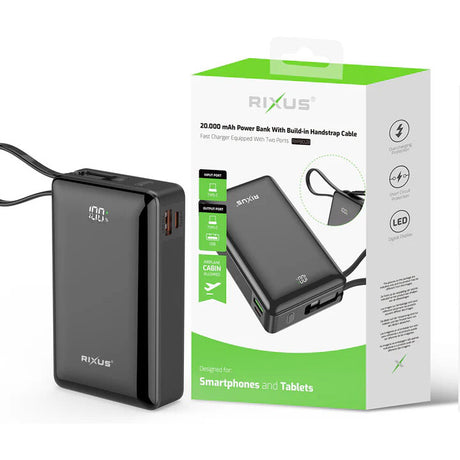 Olympic Sportswear Rixus Power Bank RXPB02B 20.000 mAh Li-Ion USB-C -A Schwarz