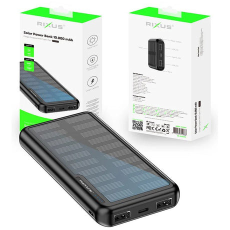 Olympic sportswear rixus powerbank rxpb45 solar 10.000mah zwart