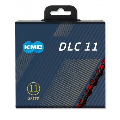 KMC Fahrradkette DLC 11 118 Schakels - Rot Schwarz