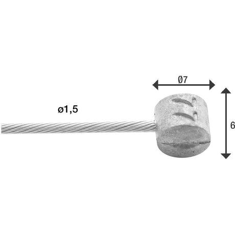 ELVEDES BREMSE Innenkabel 3000 mm verzinkt Ø1,5 mm T-Nipple