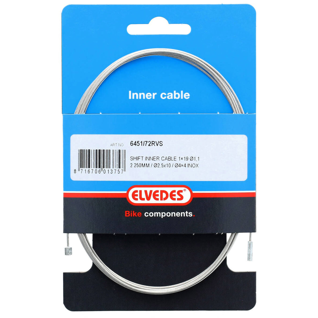 Elvedes Kabel Innen 6451 72 Edelstahl s.a. Sram-Unterlegscheibe