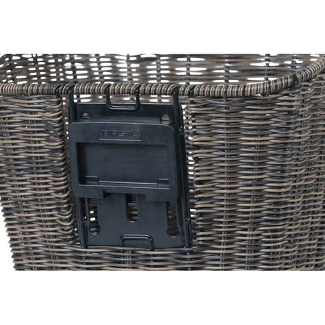 Basilikum Bremen Rattan Look KF - Fahrradkorb - zuerst - dunkelbraun