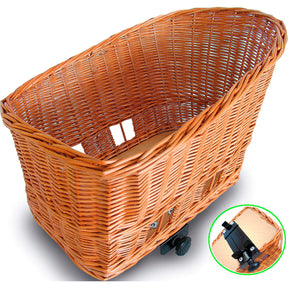Basilikum Pasja - Hundebikekorb - groß - 50 cm - Hinterkorb - natürlich