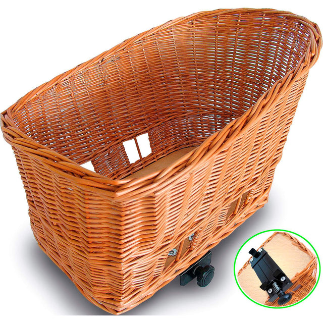 Basilikum Pasja - Hundebikekorb - groß - 50 cm - Hinterkorb - natürlich