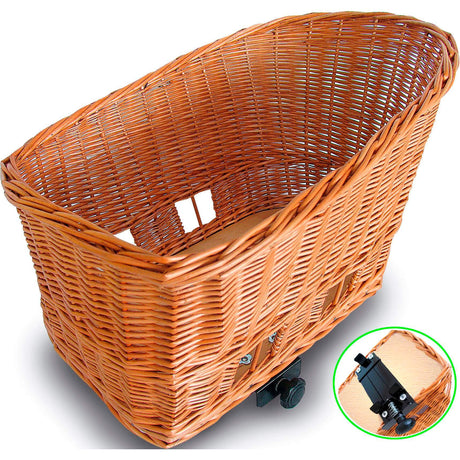 Basilikum Pasja - Hundebikekorb - groß - 50 cm - Hinterkorb - natürlich