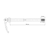 Novatec QR269r Seatachse Ø12mm 166 mm mit Schnellfreisetzungen