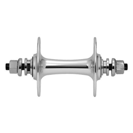 Sturmeyarcher Vorderradnabe 100 mm Vollachse 145 mm Felgenbremse 32 GTS Sturmey Archer HBT30 Silber (poliert) Fixy – Singlespeed