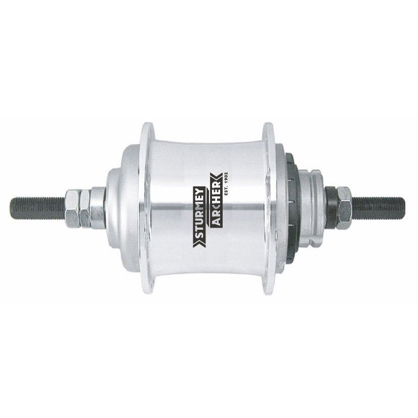 Gear Hub Sturmey Archer S -rf3 3 Geschwindigkeit Vrijloop - 36 Löcher - Silber