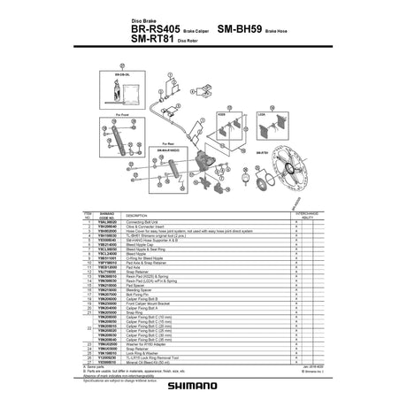 Shimano Centerlock SM-RT81 Säuglingsringring-Waschmaschine
