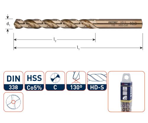 Rotec Spiralbohrer DIN338 CO 4,3 mm