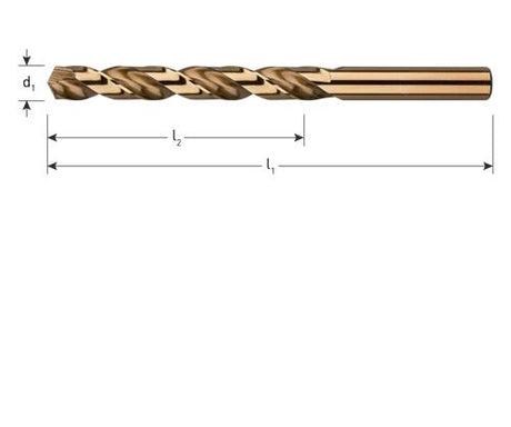Rotec Spiralbohrer HSS-CO DIN338 5,0 mm