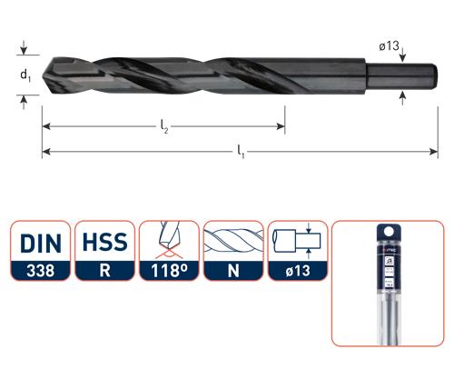 Rotec Spiralbohrer DIN338 HSS-R 16,0mm gedreht