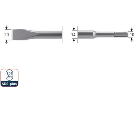 Rotec SDS-Flachmeißel 250 mm
