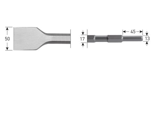 Rotec Breitspatmeißel 50x280mm 6k-17mm