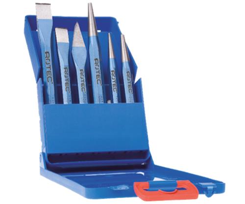 Rotec Kaltmeißel-Set 6-teilig in Kassette