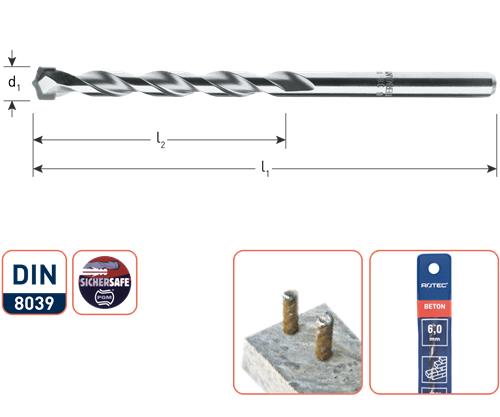 Rotec Betonbohrer 7,0 mm