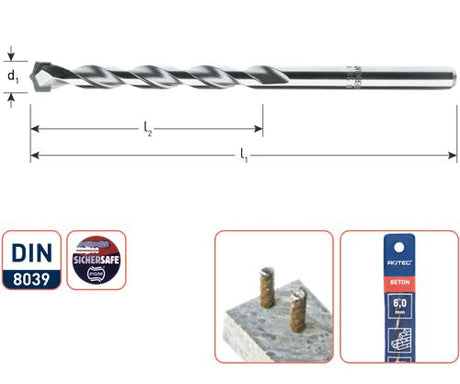 Rotec Betonbohrer 10,0 mm