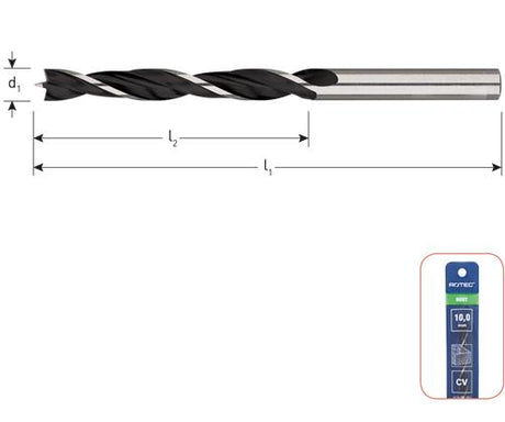 Rotec Holzbohrer mit Zentrierspitze 3 mm
