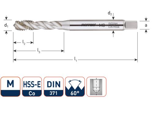Rotec Maschinenhahn DIN376 M10 blind