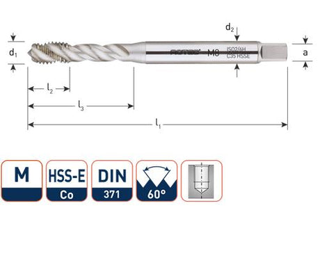 Rotec Maschinenhahn DIN376 M27 blind
