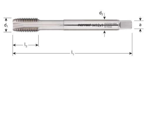 Rotec Maschinengewindebohrer DIN374 MF12x1,25