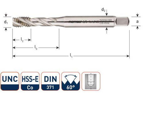 Rotec Maschinenhahn 3 4 UNC DIN376 Blind