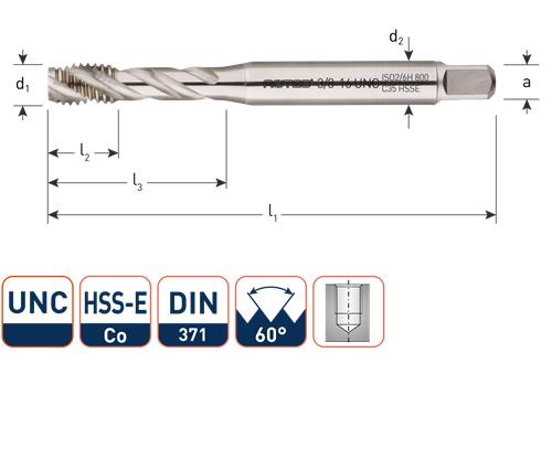 Rotec Maschinenhahn 5 16 UNC DIN371 Blind