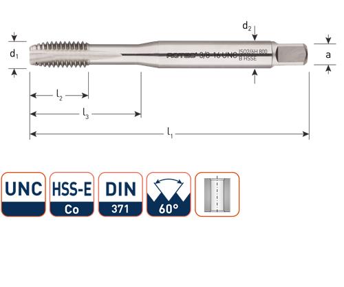 Rotec Maschinengewindebohrer 5 8 UNC DIN376