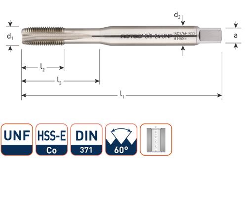 Rotec Maschinengewindebohrer DIN376 7 16 unf