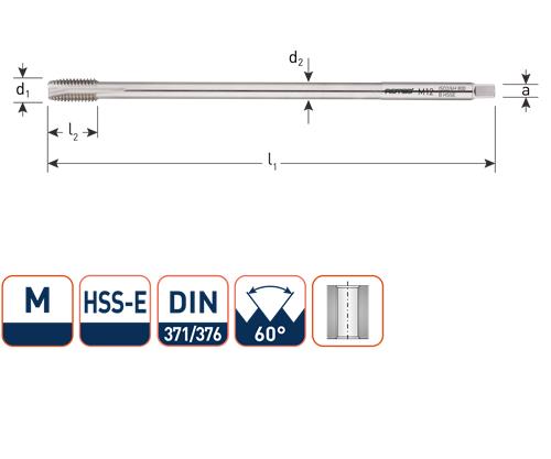 Rotec Maschinengewindebohrer extra lang M4 DIN357