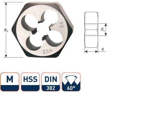 Rotec Sechskant-Schneidmutter M20 DIN382 HSS