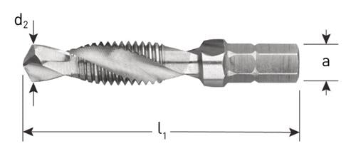 Rotec Kombi-Bohrgewindebohrer M3