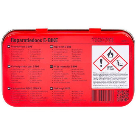 Reparaturbox E-Bike Aluminium Red White 14-Piece