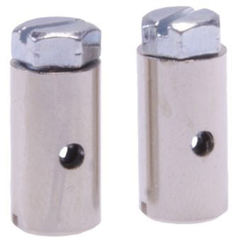 Schraubennippel 15 x 8 mm Silber 2 Stücke