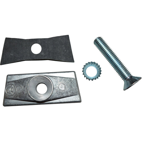 Hebie Mittelständerplatte + Schraube M10x55mm 69902 Silber