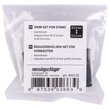 M-Wellenfüllungssatz Lenker 25,4 mm bis 31,8 mm Schwarz