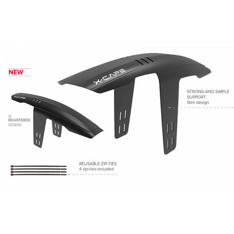 Voorbalboard X-Cape 26 27,5 29 Zoll 82 mm Schwarz