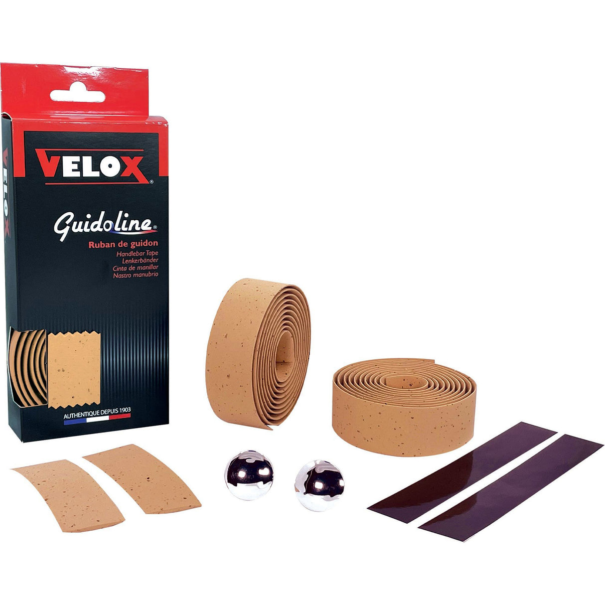 Velox -Lenkerkorken -Vintage -Braun - 1,75 m x 30 mm - elastisch und Dämpfung