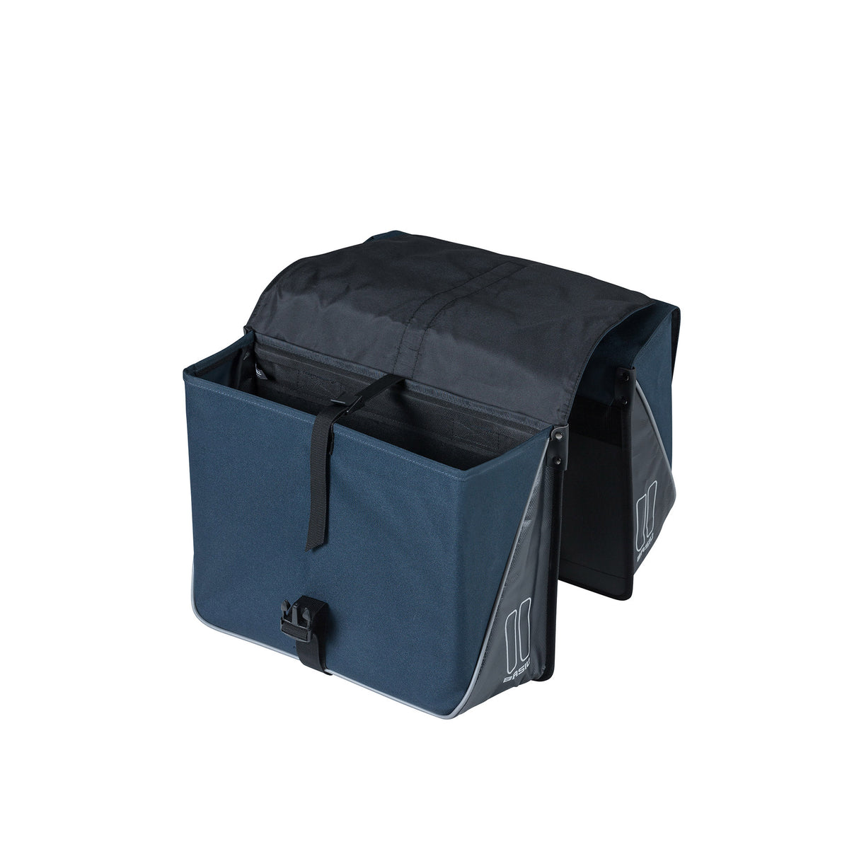 Basilikum Doppelfahrradbeutel, Wasserrepellent, dunkelblau Schwarz, 35l