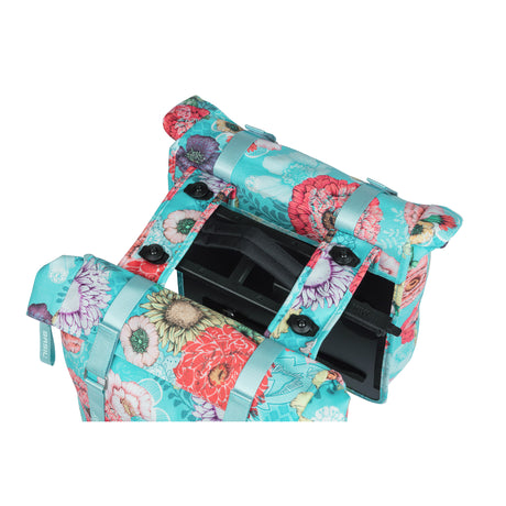 Basilikum Bloom Field Doppelfahrradbeutel, wasserdicht, himmelblau, 35l