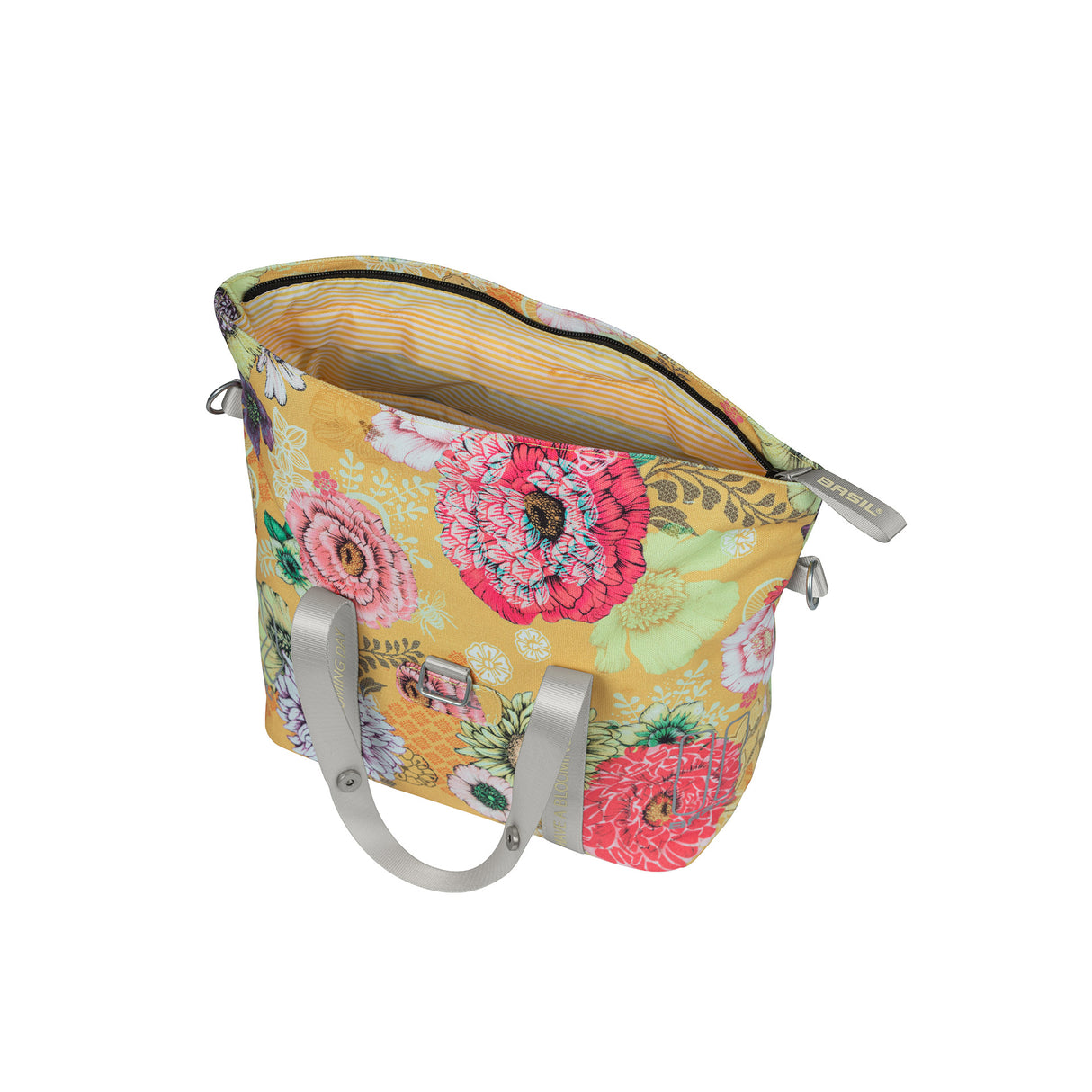 Basilikum Bloom Field Fahrradhandtasche - langlebig, kompakt, gelb