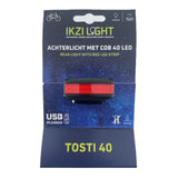 Ikzilight Rücklicht Sandwich 40 Cob LED, USB wiederaufladbar